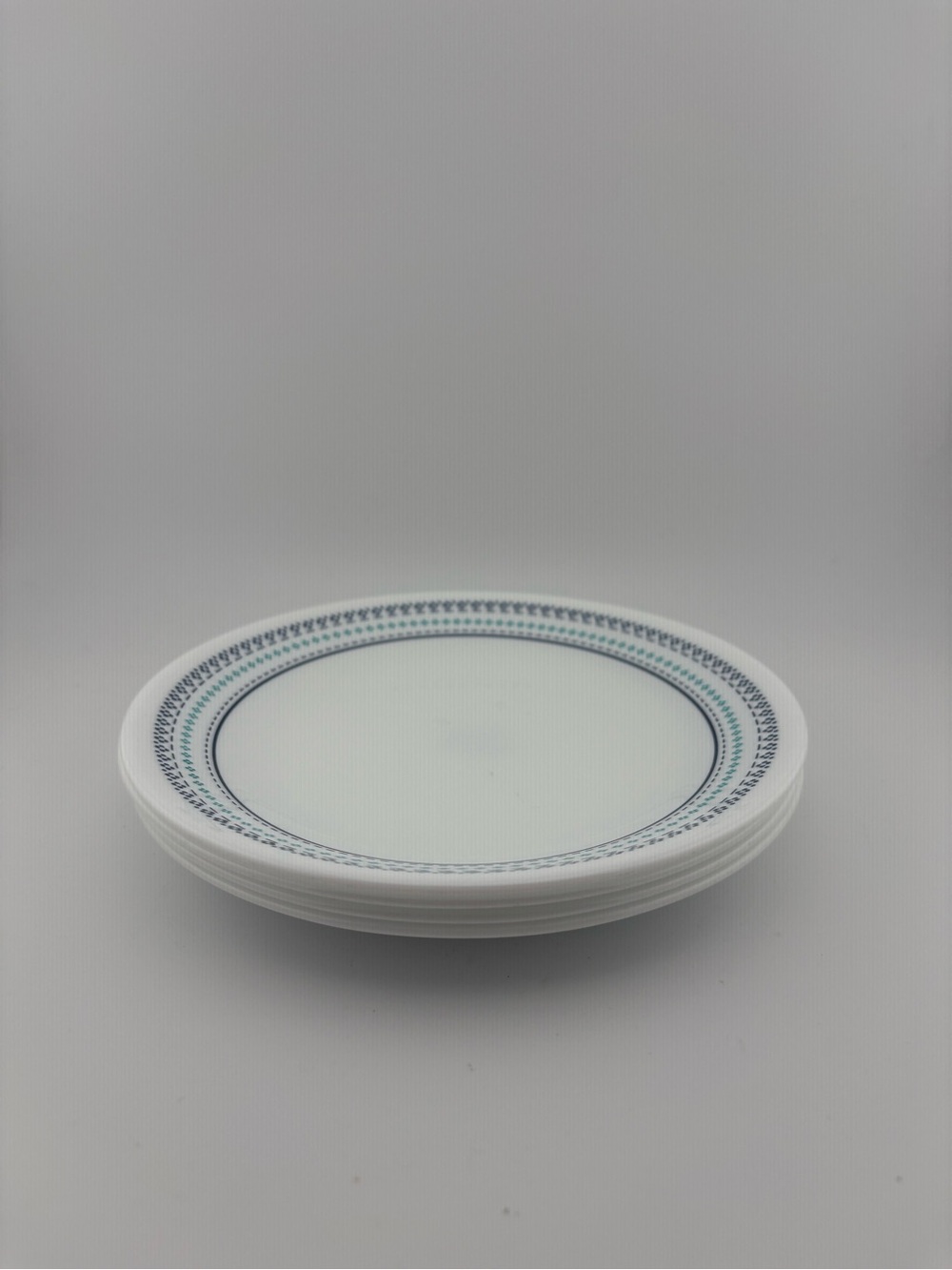 Corelle Folk Stitch Bread and Butter Plates 6” - set of 4